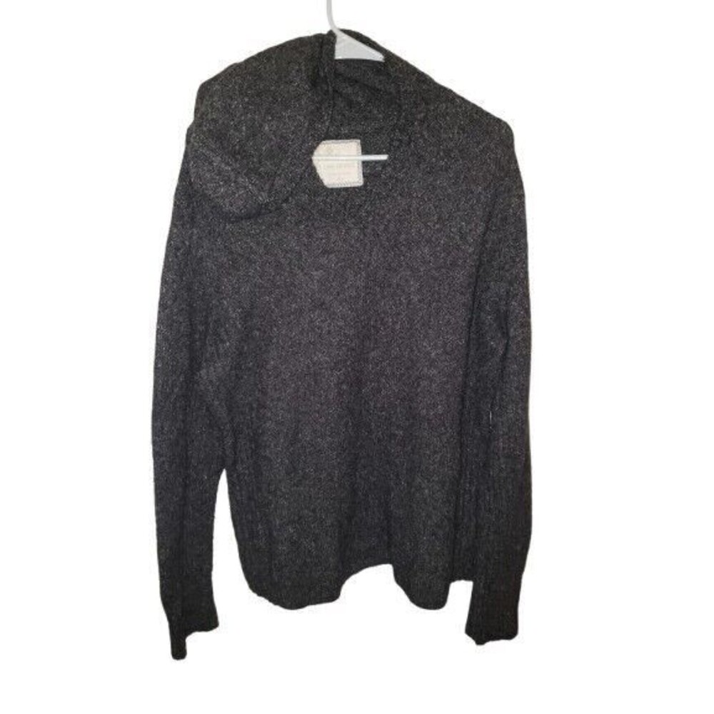 Lane Bryant Women's Gray VNeck Wool Hooded Sweater Size  18/20